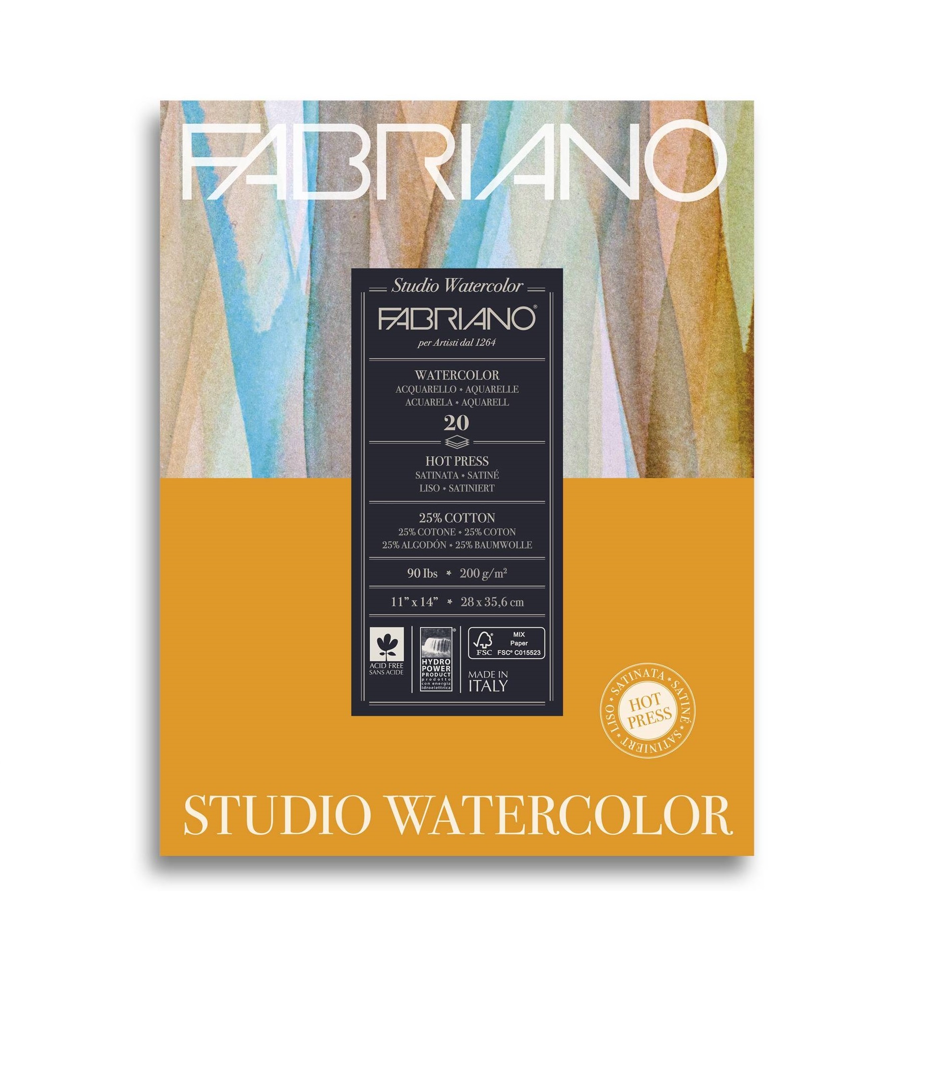 

Альбом для акварели Watercolour Studio, 28x35,6 см, 20 листов, 200 г/м2, мелкое зерно
