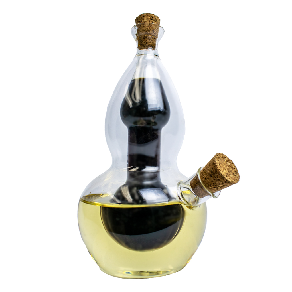 фото Бутылка для масла и уксуса в форме лампы, стеклянная, пробковая крышка, marma mm-btl-02