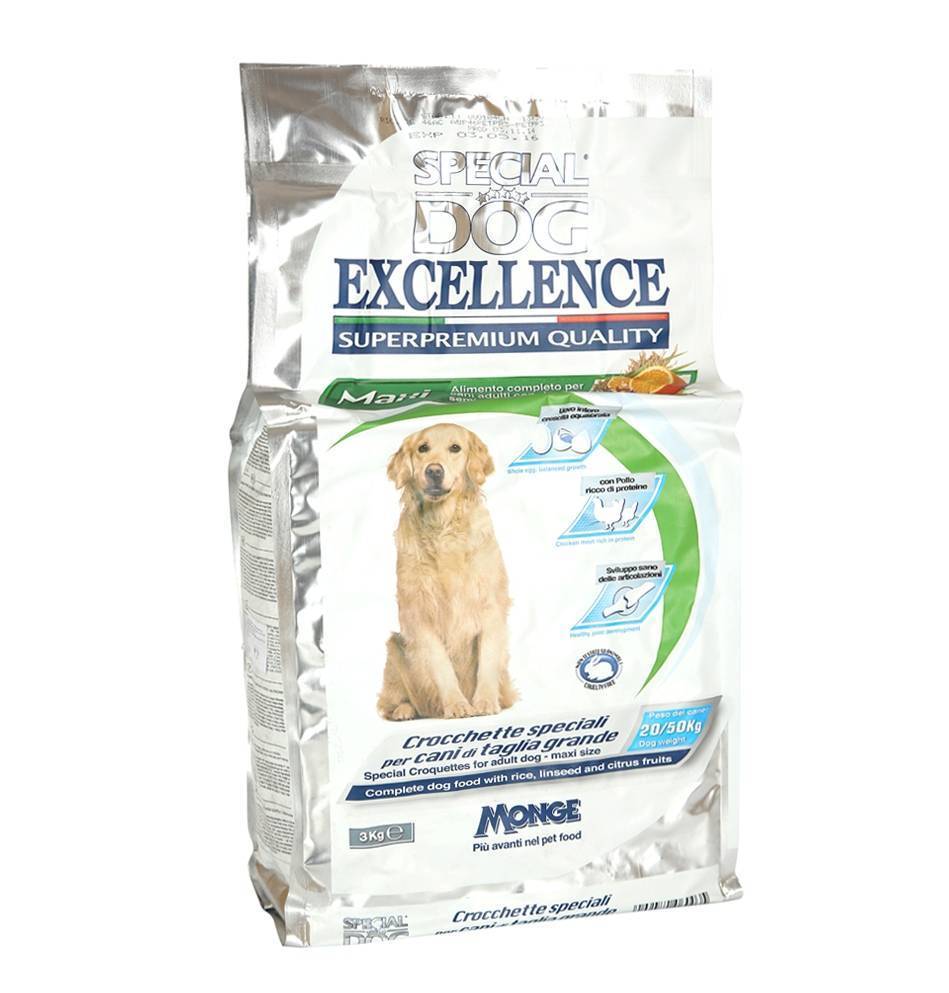 Сухой корм для собак SPECIAL DOG Excellence Maxi Adult, для крупных пород, 3кг
