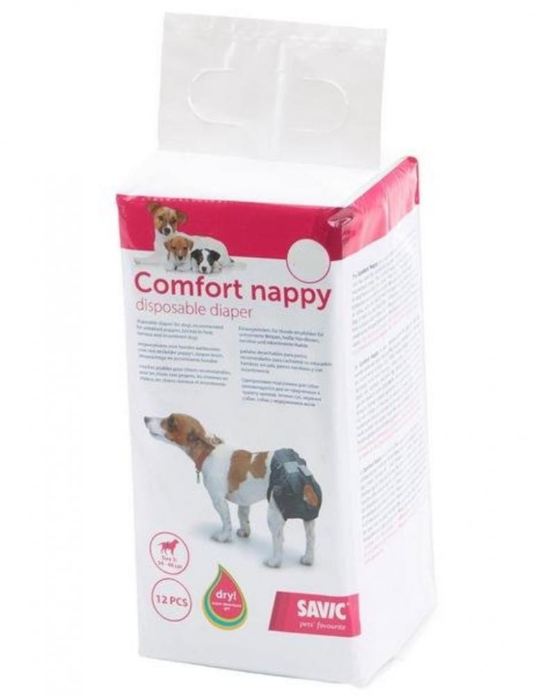 фото Подгузники для собак savic comfort nappy №5, 40-52 см, 12 штук