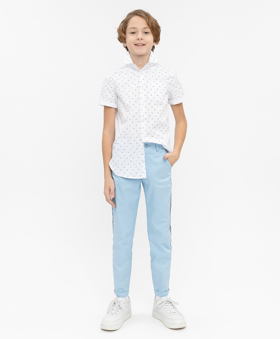 

Брюки для мальчиков Button Blue, цв. голубой, р-р 104, 120BBBP63011800