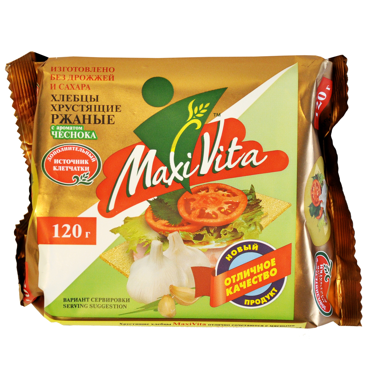 

Хлебцы Maxi ржаные с чесноком 10 шт в упаковке 120 г