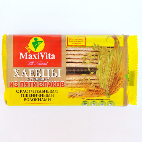 

Хлебцы Maxi 5 злаков с растительными волокнами 10 шт в упаковке 150 г