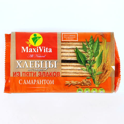 

Хлебцы Maxi 5 злаков с амарантом 10 шт в упаковке 120 г