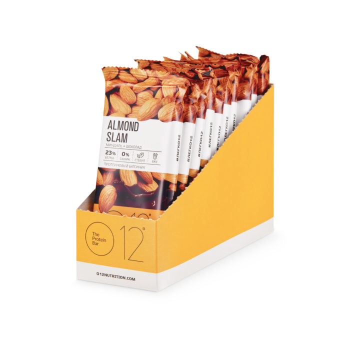 фото Вафли о12 the protein bar 12 50 г, 12 шт., миндаль + шоколад