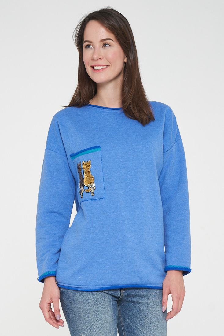 

Свитшот женский VAY 182-3453 синий 42