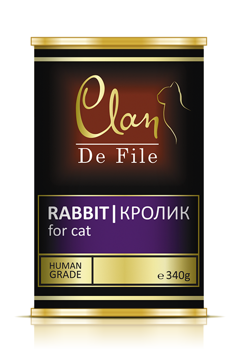 фото Консервы для кошек clan de file, кролик, 340г