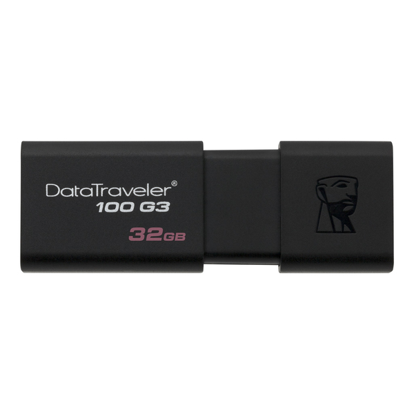 фото Флешка kingston datatraveler 100 g3 32гб black (dt100g3/32gb-3p)