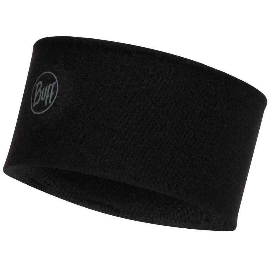 фото Повязка унисекс buff 2l midweight merino wool headband solid black, one size