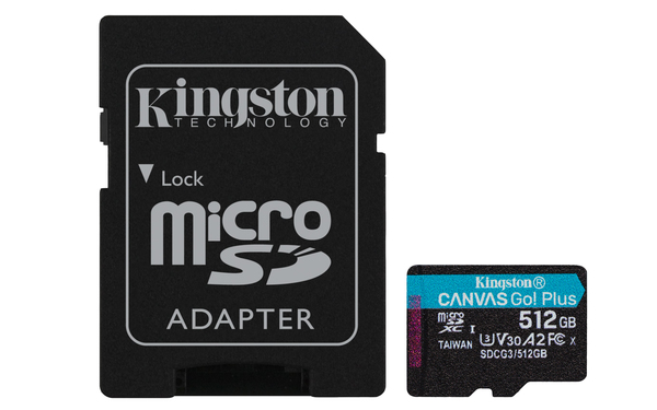 Карта памяти Kingston 512GB Canvas Go! Plus 170R +адаптер (SDCG3/512GB)