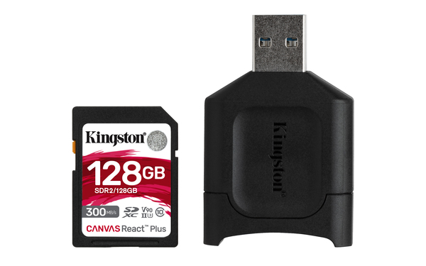 

Карта памяти Kingston 128GB Canvas React Plus Kit (MLPR2/128GB), 128GB Canvas React Plus Kit (MLPR2/128GB)