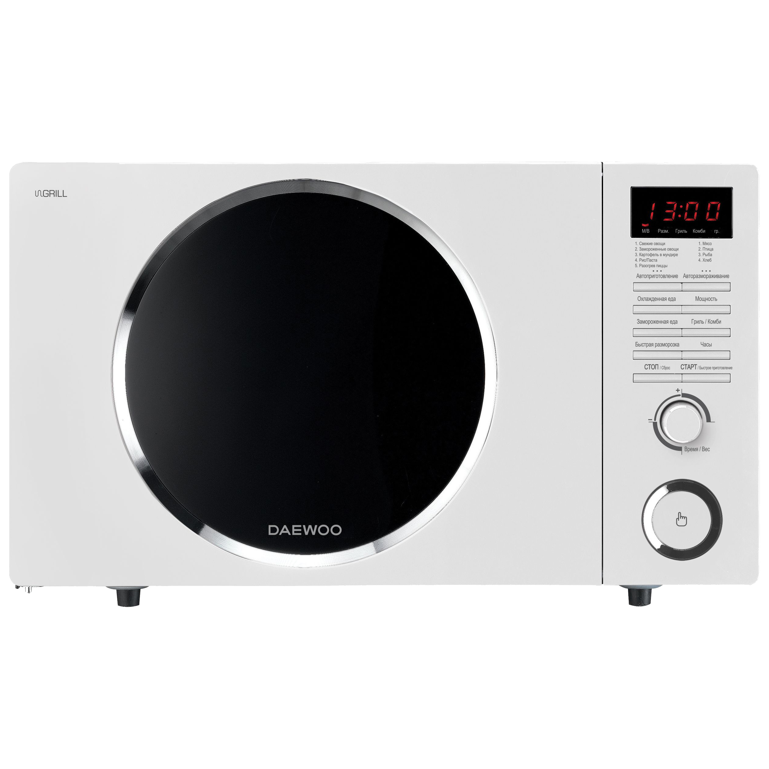 фото Микроволновая печь с грилем daewoo kqg-81hrw white