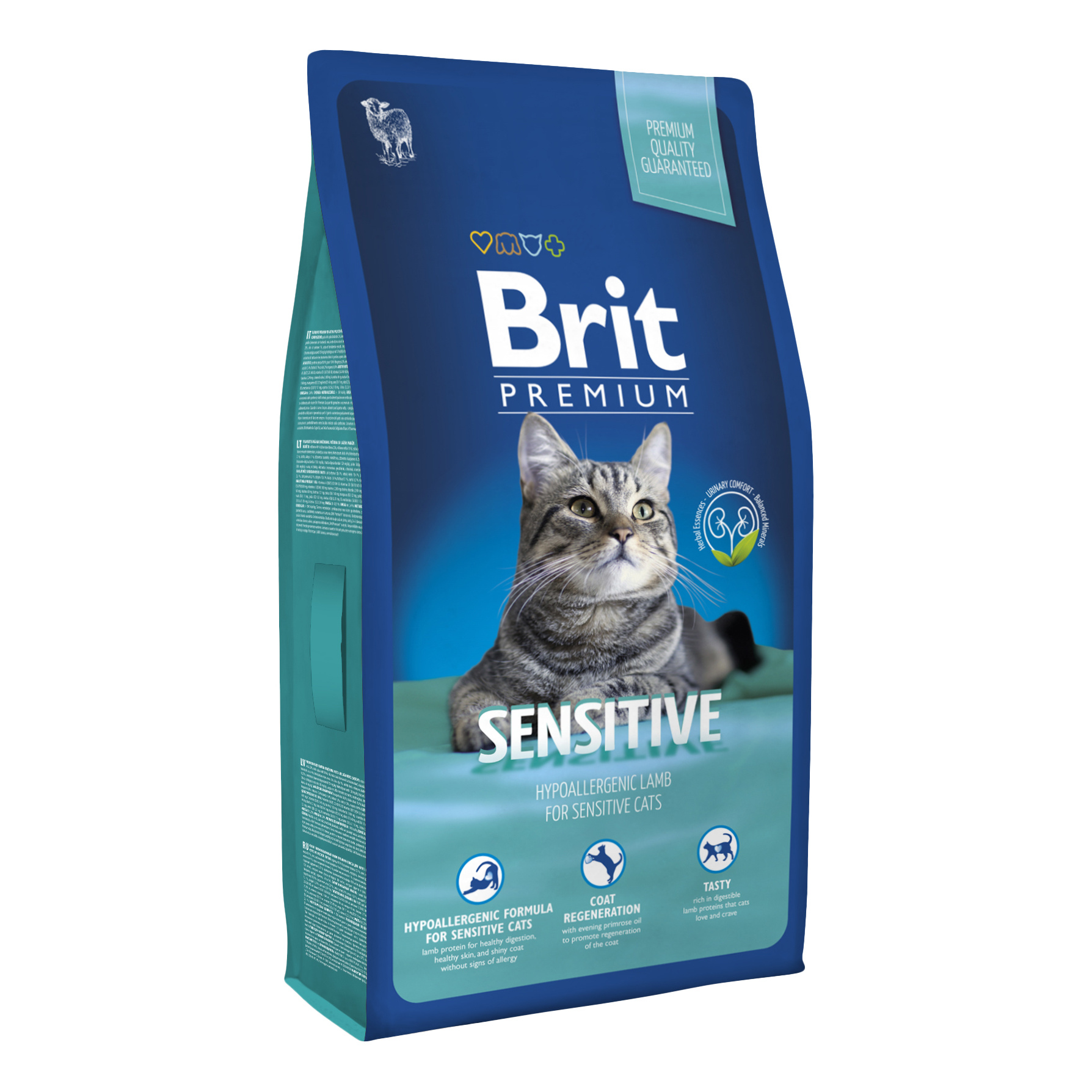 фото Сухой корм для кошек brit premium sensitive, ягненок, 1,5кг