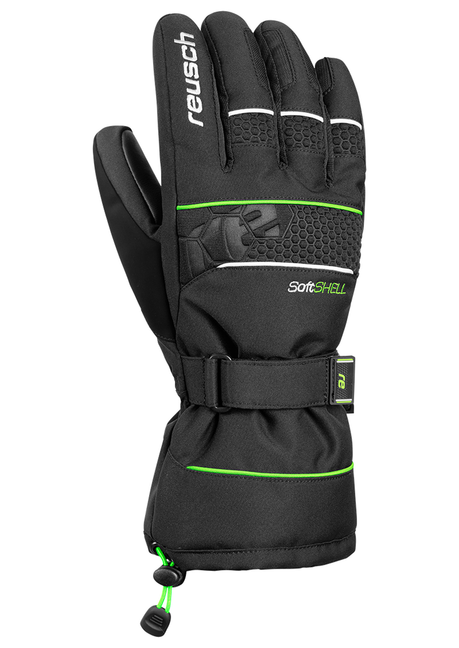 фото Перчатки reusch connor r-tex® xt, black/neon green, 9.5 inch