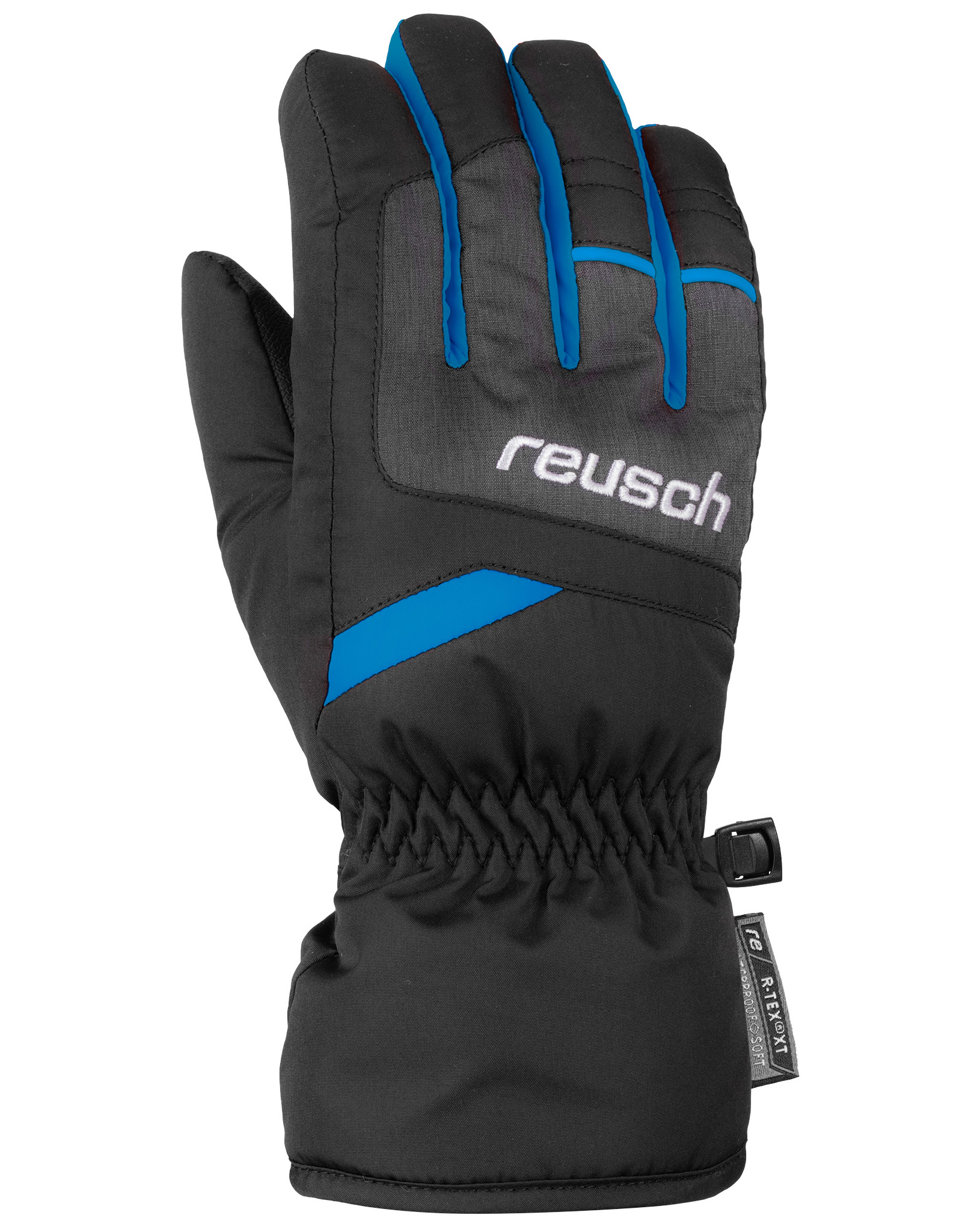Перчатки Reusch Bennet R-Tex® Xt, black/black melange/brilliant blue, 6.5 Inch