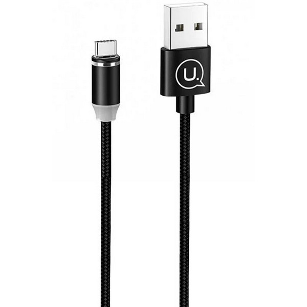 Кабель Usams SJ293 USB-A/C, Magnetic, Black (УТ000020216)