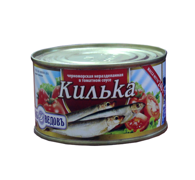 

Килька Рыбоведов черноморская неразделанная в томатном соусе 240 г