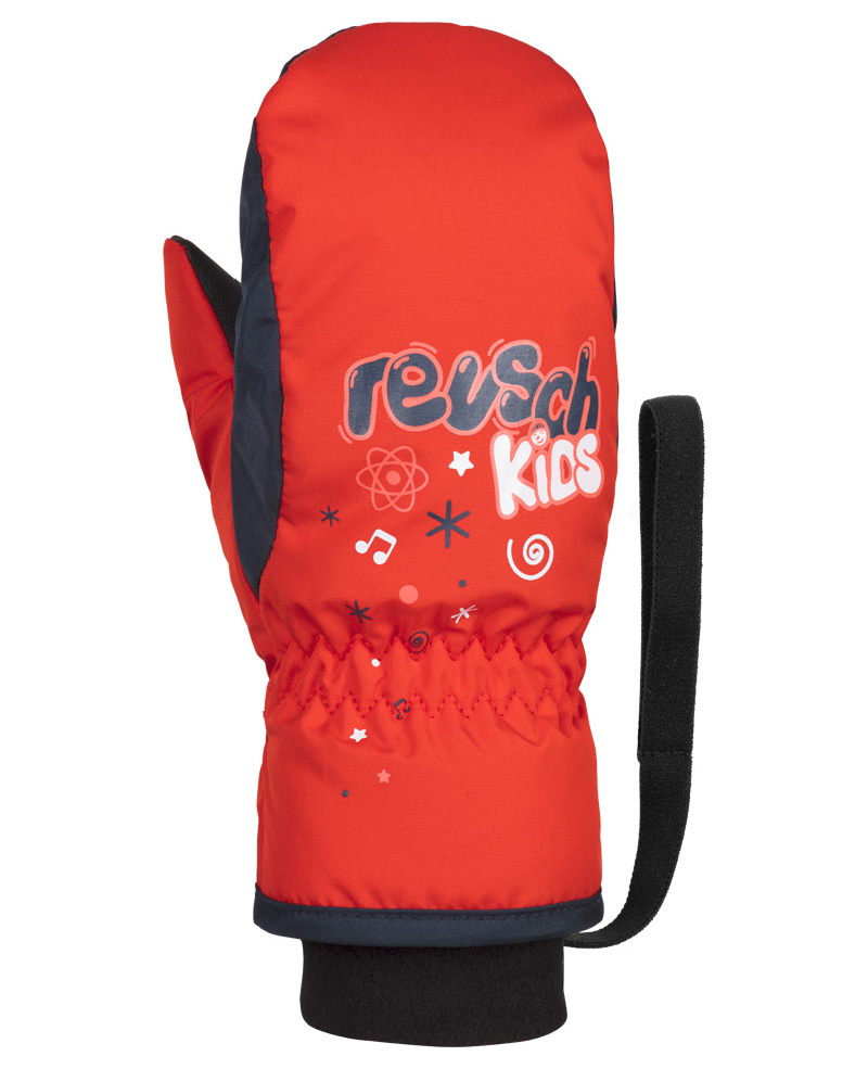 фото Варежки reusch 2020-21 kids mitten fire red/dress blue/white (inch (дюйм):iv)