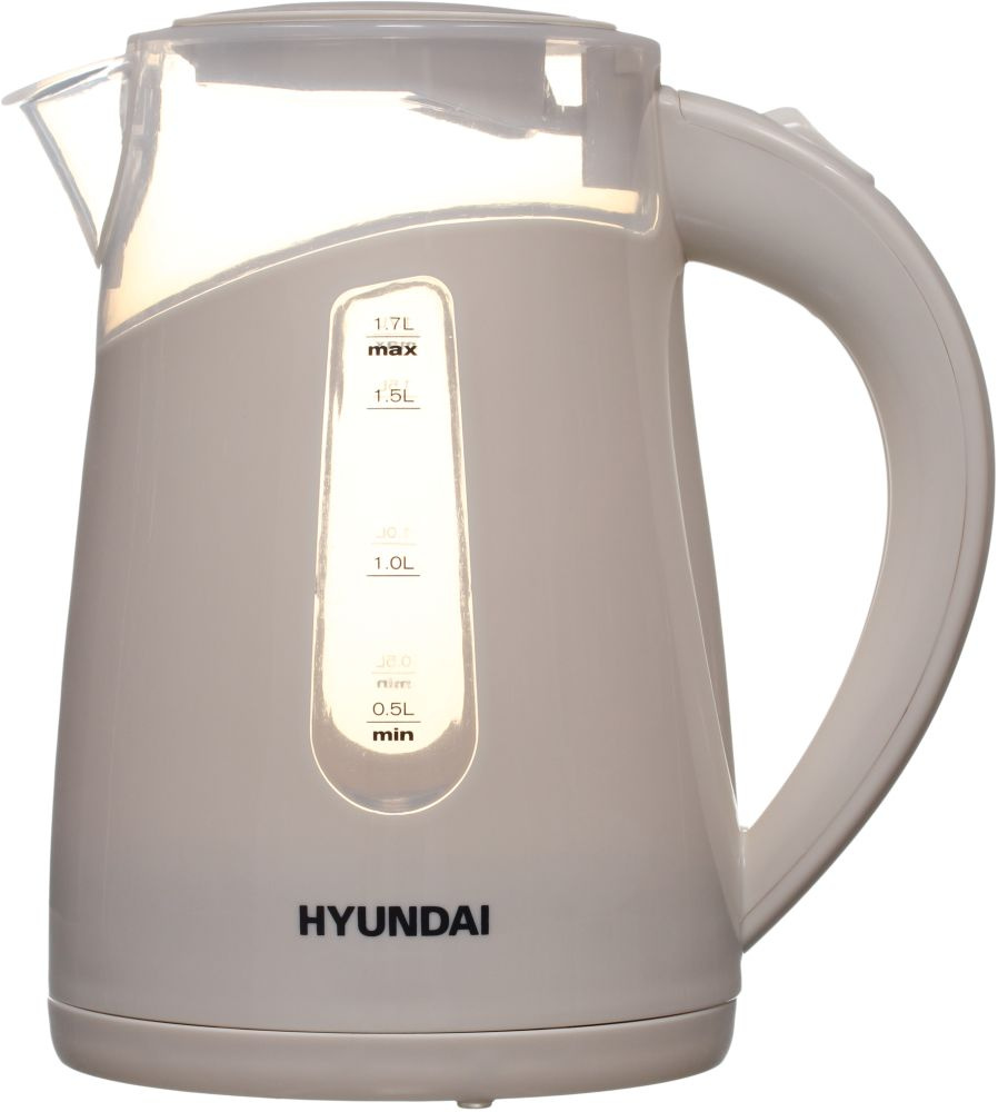Чайник электрический HYUNDAI HYK-P2030 1.7 л бежевый сигнал звуковой электрический d83мм hyf364s