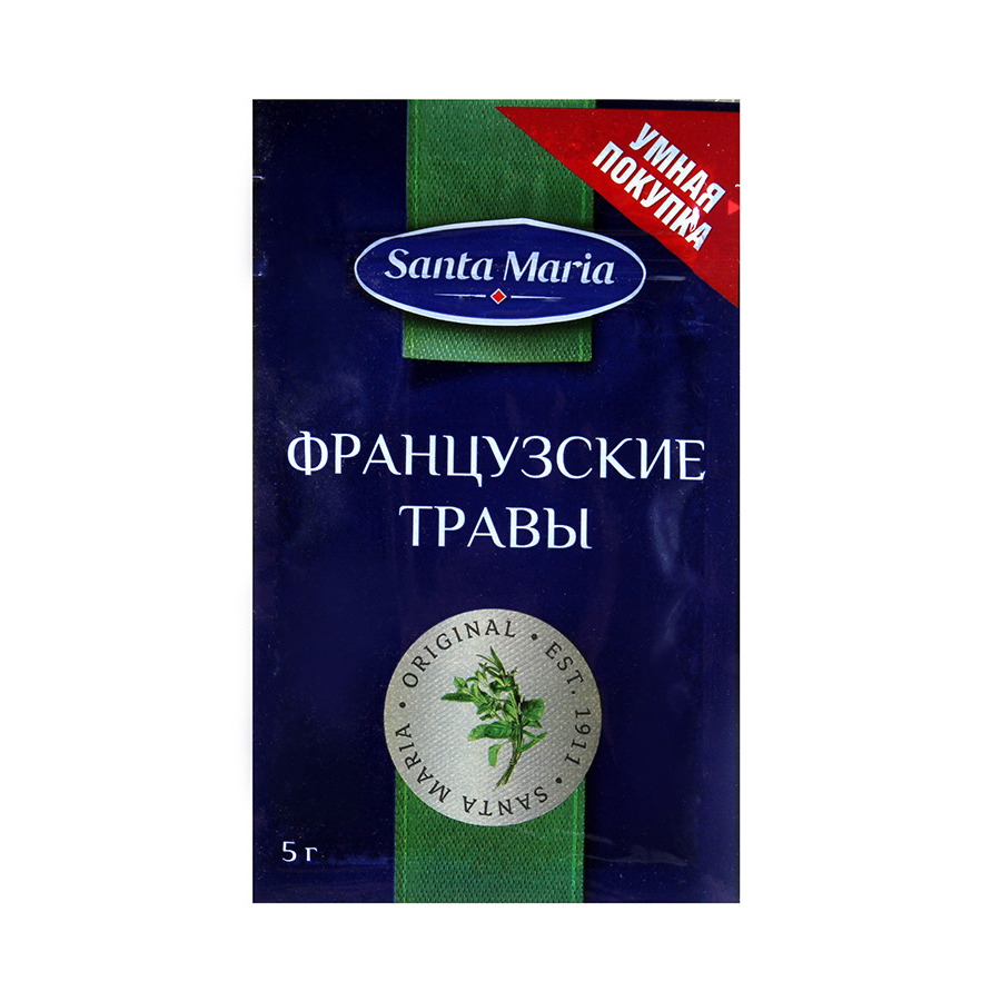 

Приправа санта мария французские травы 5 г зип/пак санта мария эстония