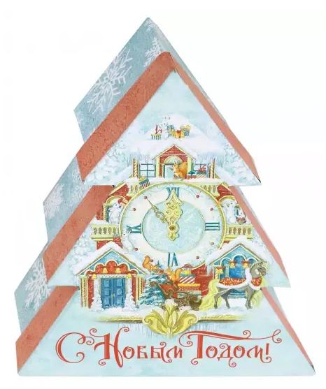 

Коробка подарочная Заснеженные куранты, 21х19х8,5 см
