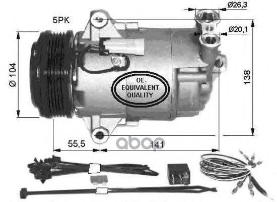 фото Компрессор кондиционера opel astra h/zafira 1.6/1.8/2.0 04 nrf 32426