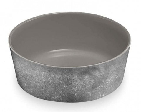 фото Одинарная миска для собак tarhong gallery pewter, меламин, серый, 0.7 л