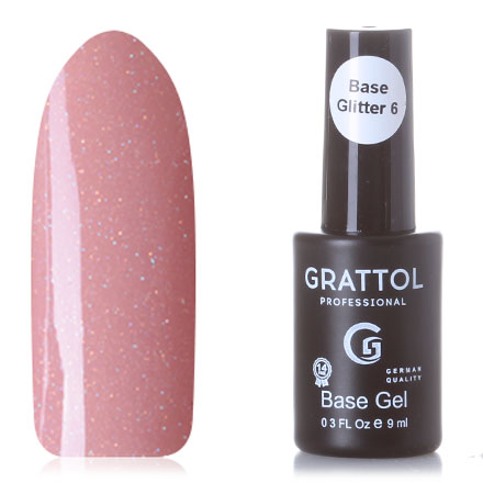

База Grattol Rubber Glitter №6