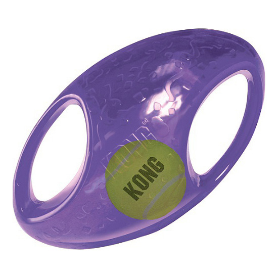 фото Апорт для собак kong мячик, фиолетовый, длина 18 см