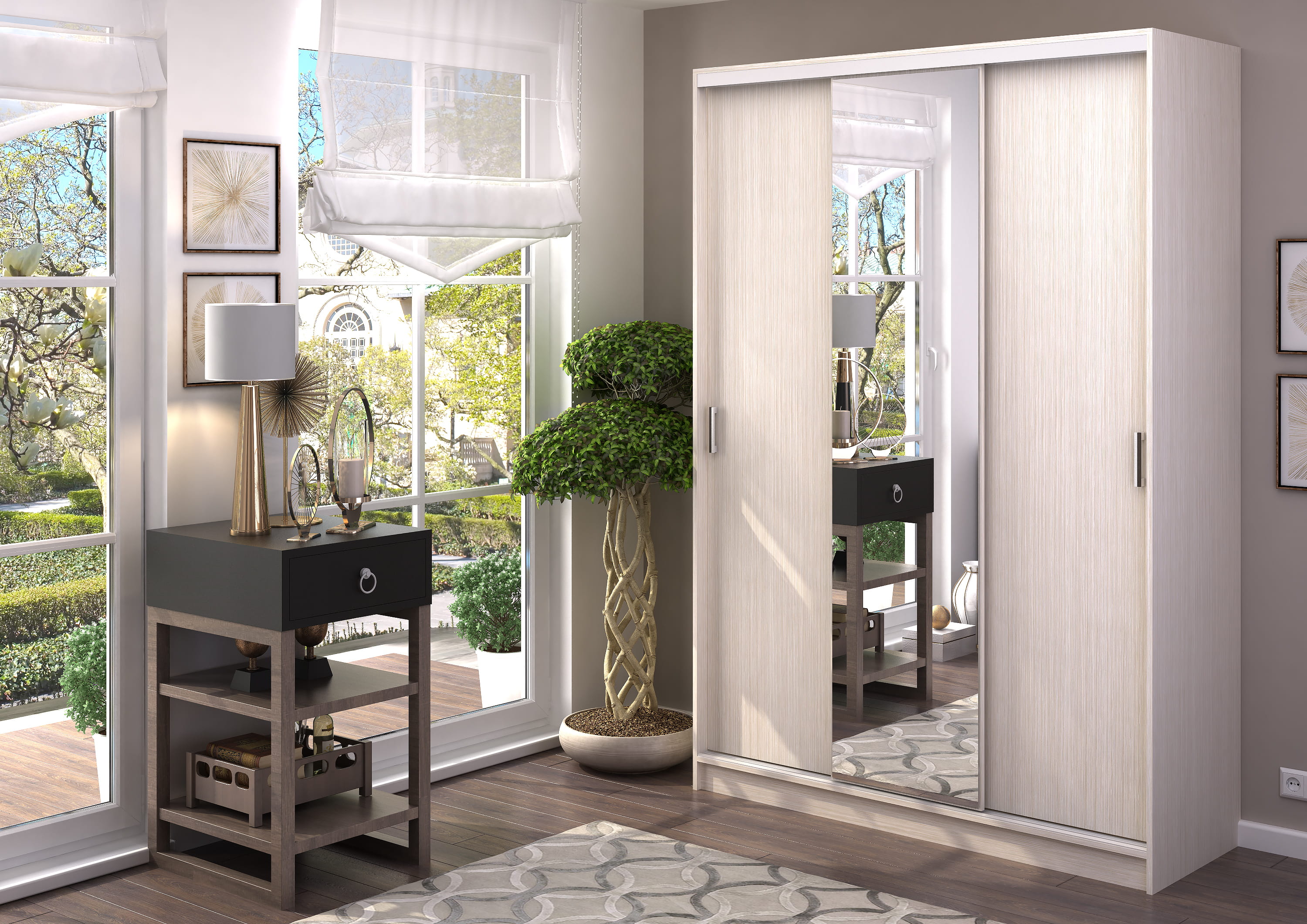 

Шкаф-купе Стендмебель Альянс 1.5 Дуб белфорт, ЛДСП/Зеркало, Дуб Белфорт, Бежевый