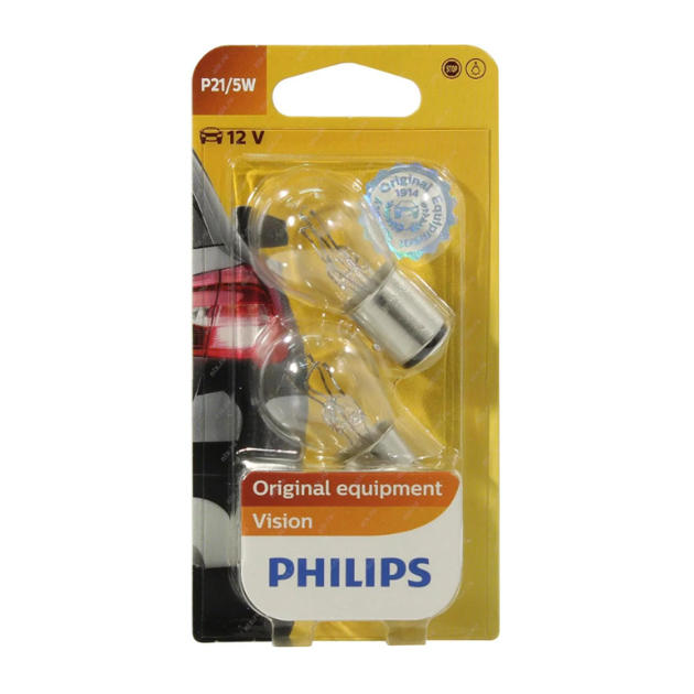 Сигнальная лампа 12V P21/5W (блистер 2 лампы) PHILIPS арт. 12499B2