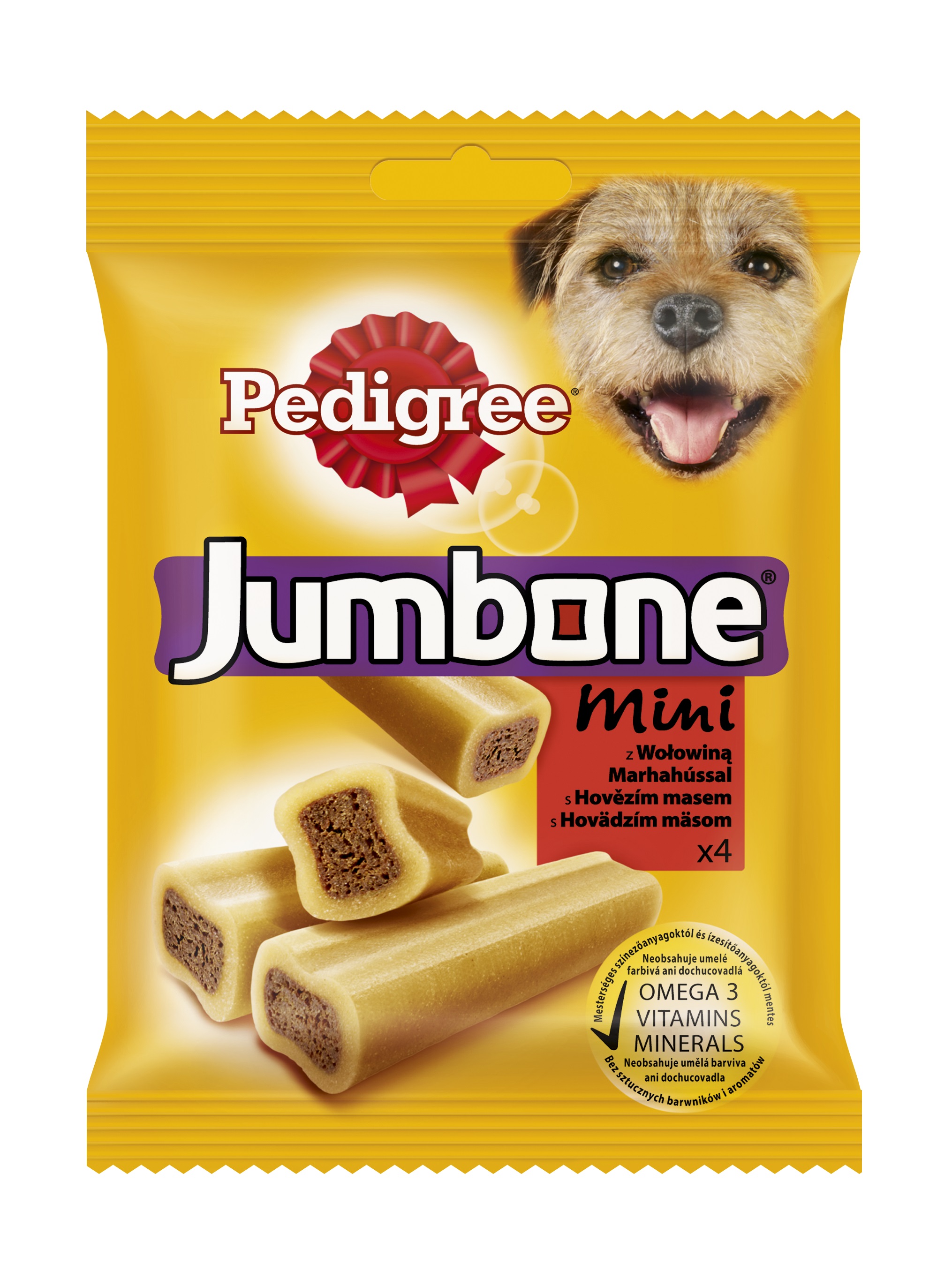 фото Лакомство для собак pedigree jumbone mini, батончики, говядина, 180г