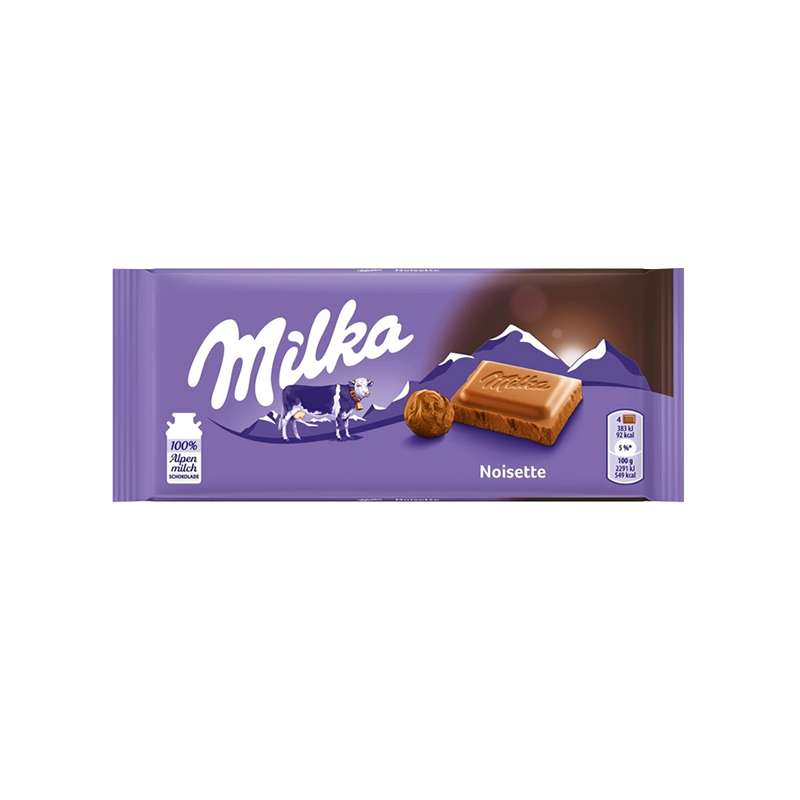 Молочный шоколад Милка Noisette 100 грамм Упаковка 23 шт