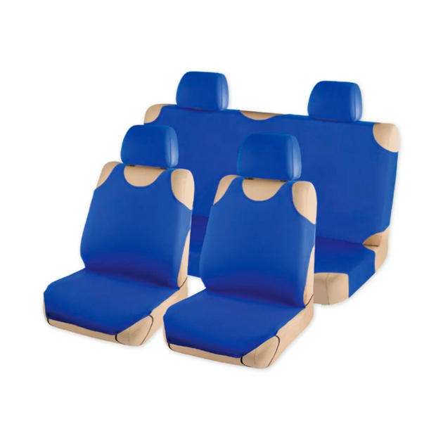 фото Комплект чехлов-маек на сиденья с подголовниками однотонный темно-синий 6пр arnezi a050801