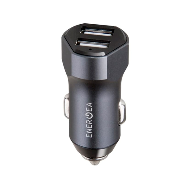 фото Зарядное устройство usb автомобильное energea race drive aluminium car charger 4.8 a black