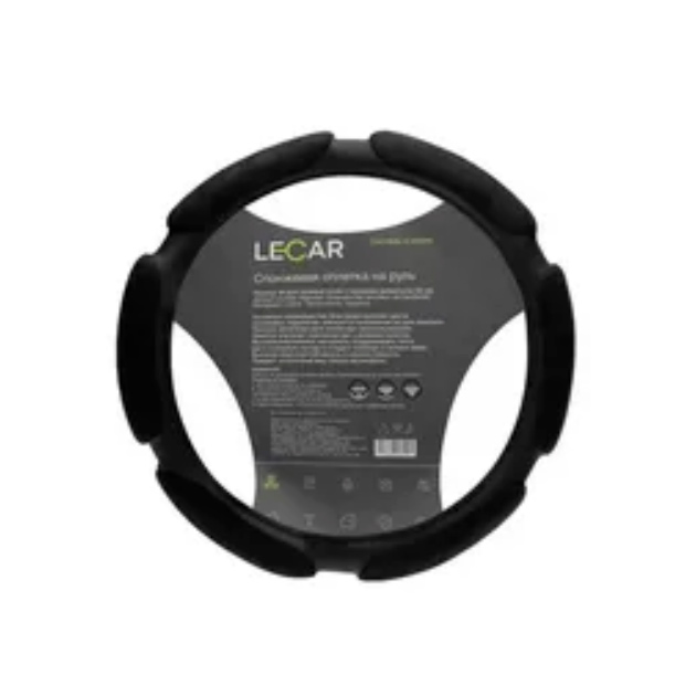 

Оплетка на руль LECAR, 6 спонжевых подушечек, XL (42 см.), цвет чер. LECAR LECAR000205208, Черный
