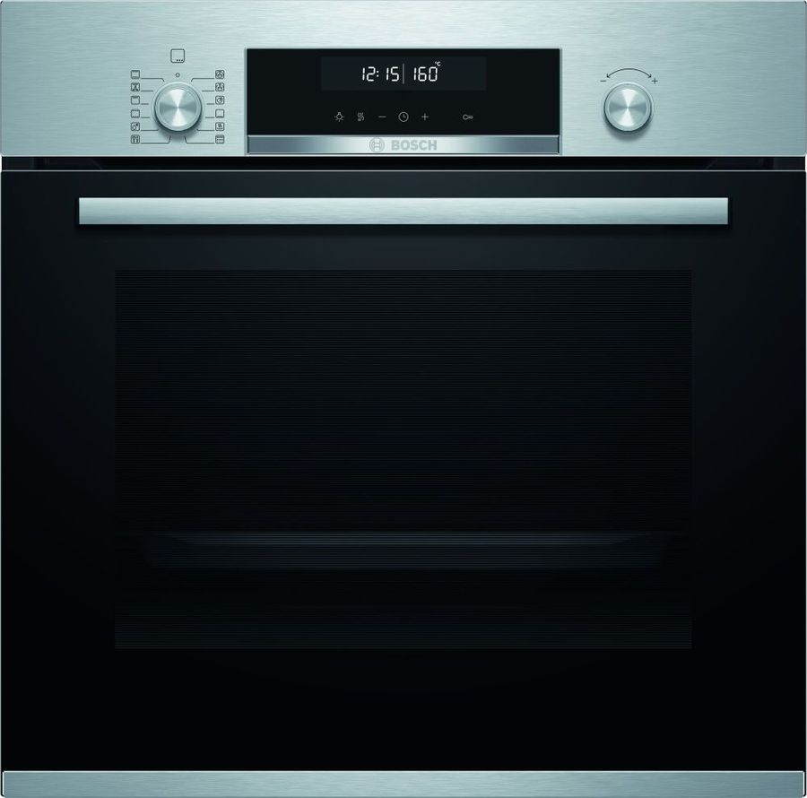 фото Встраиваемый электрический духовой шкаф bosch hbj577es0r silver/black