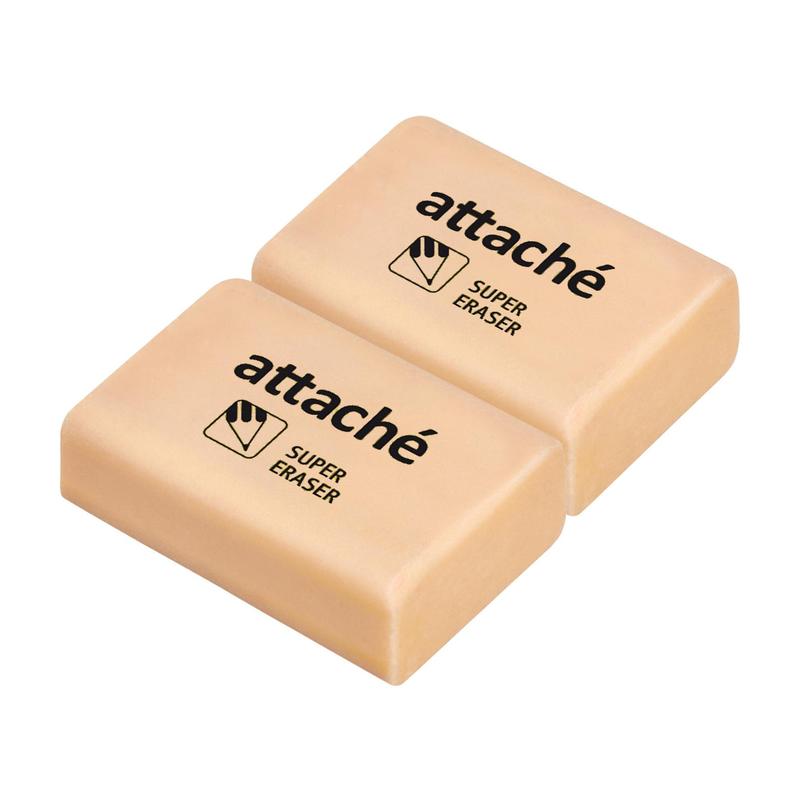 

Ластики "Attache", 31х21х12 мм, 2 штуки, Бежевый