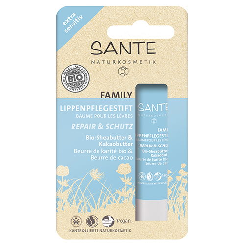 

Бальзам для губ "Восстановление и уход чувствительной кожи" с Био - Ши и Какао Sante 4.5 г