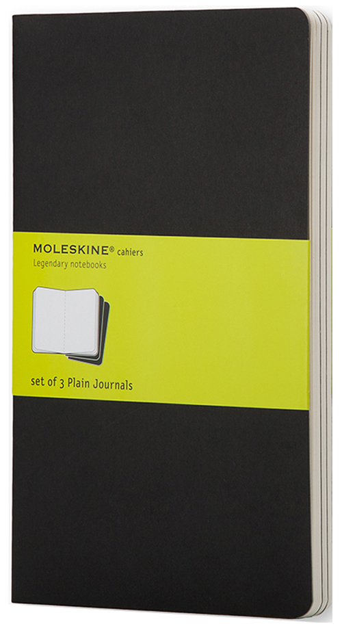 Записная книжка нелинованная Moleskine Cahier Journal Pocket 90х140 мм 64 стр черный 3ш