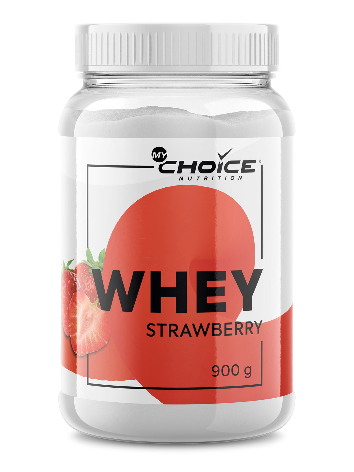 фото Протеин my choice nutrition whey, 900 г, клубника