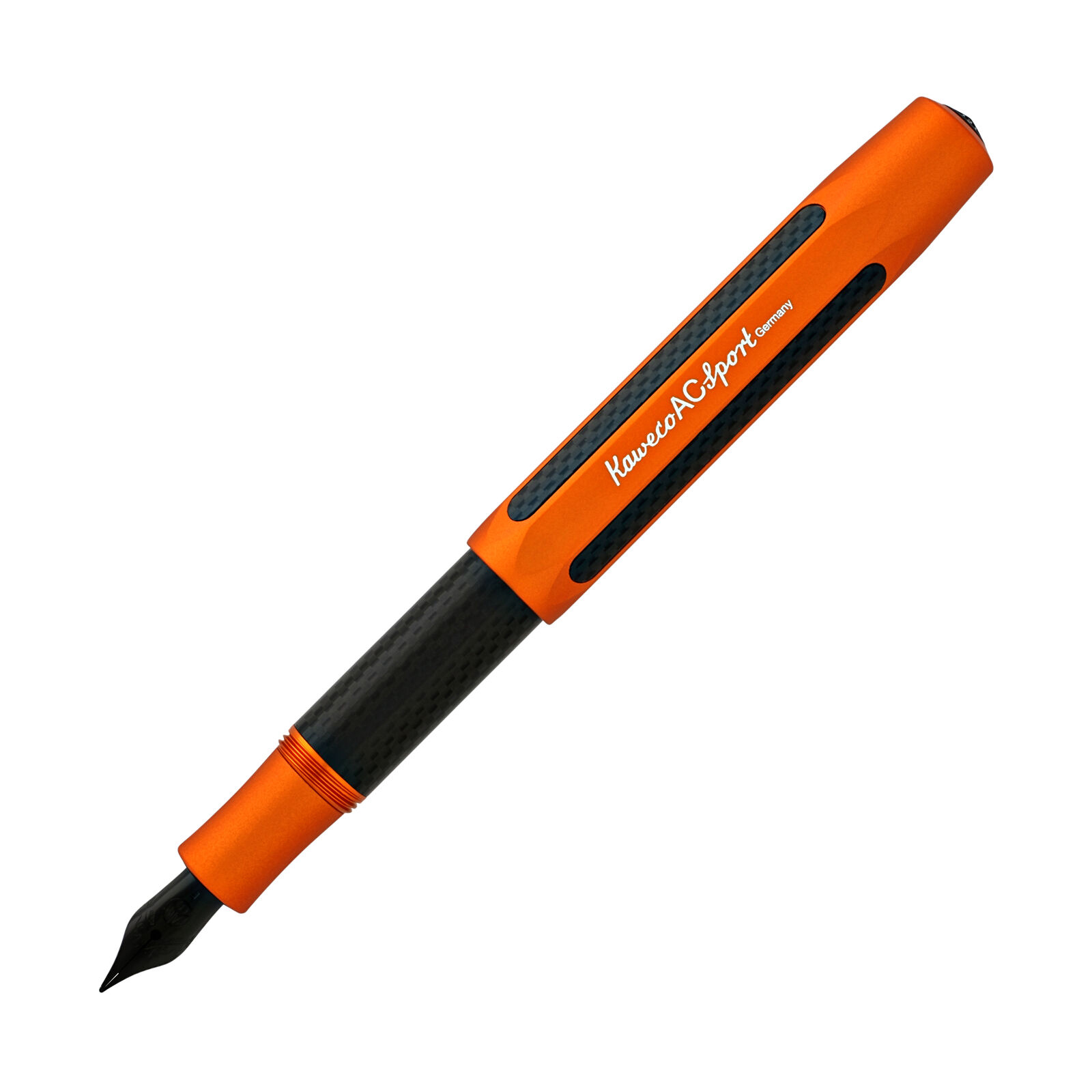

Ручка перьевая Kaweco AC Sport F 0,7 мм, чернила синие, корпус оранжевый с черными вставка