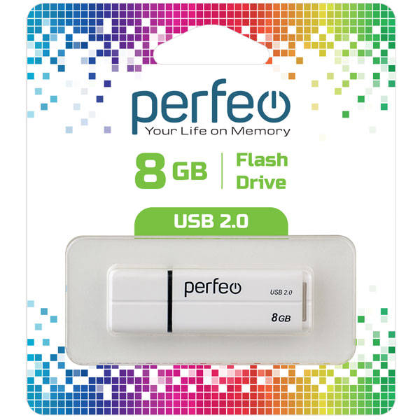 фото Флэш диск perfeo usb 8gb c01g2 white