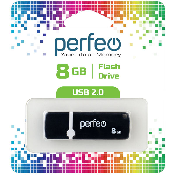 Флешка Perfeo C07 8ГБ Black (PF-C07B008)