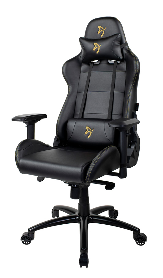 фото Компьютерное кресло (для геймеров) arozzi verona signature black pu - gold logo