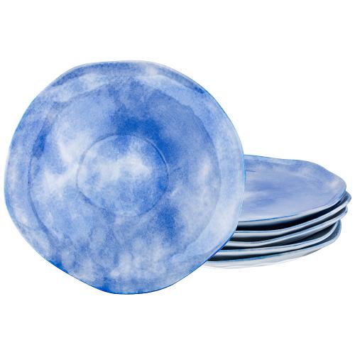 фото Набор десертных тарелок lefard, парадиз, 26 см, 6 предметов, голубая лагуна