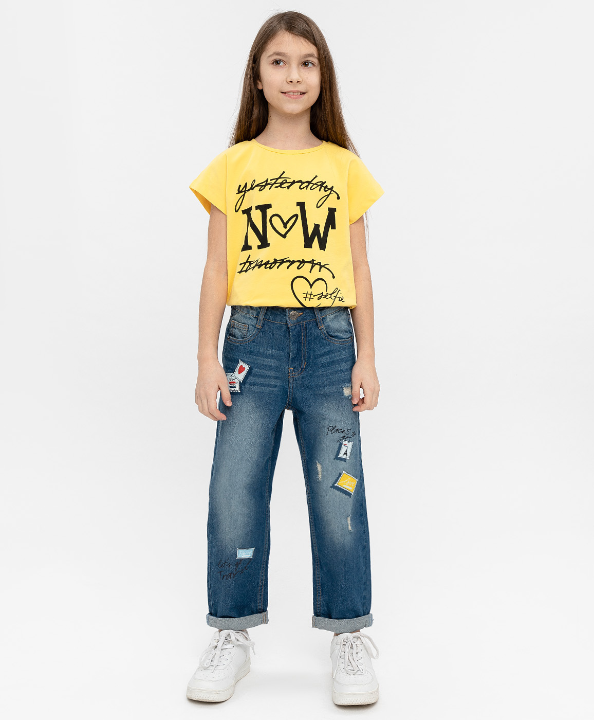 

Джинсы для девочек Button Blue, цв. синий, р-р 98, 120BBGC6310D200