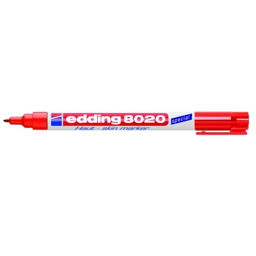 

Маркер для кожи Edding круглый наконечник, 1 мм Красный E-8020#2, E-8020#2