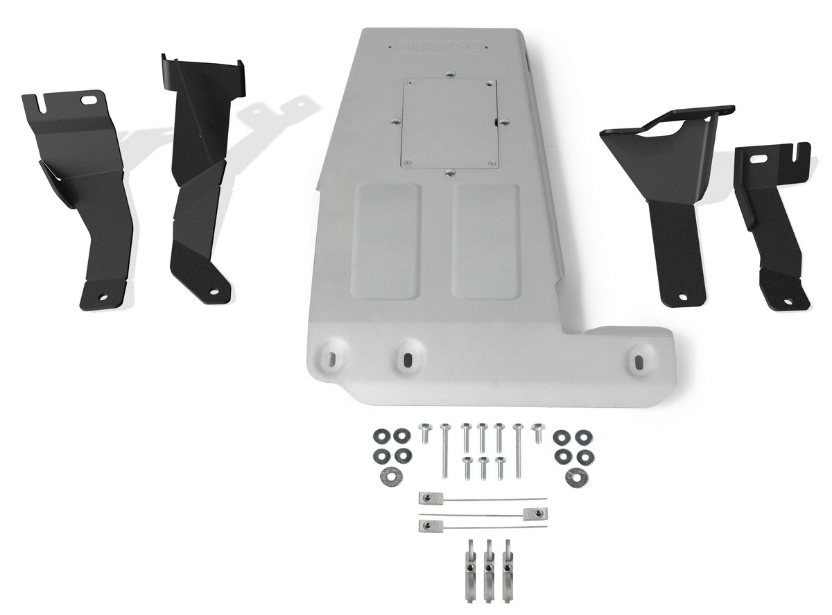 фото Защита картера rival jeep wrangler jl , штампованная, алюминий 6 мм, 2333.2744.1.6