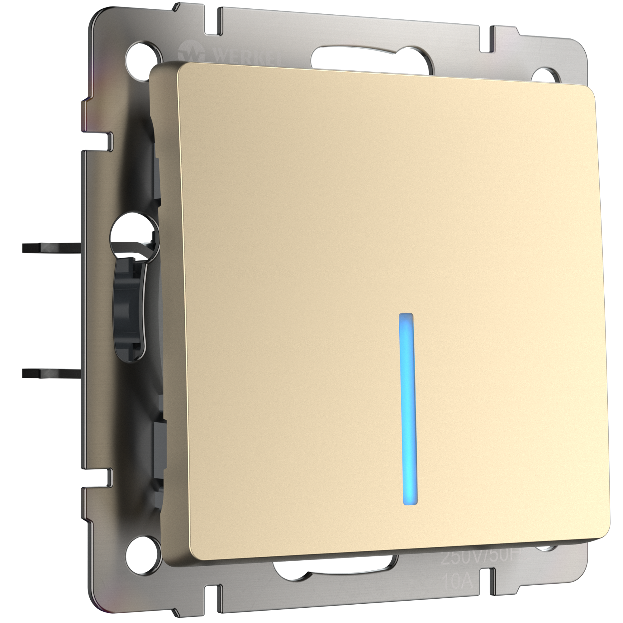 

Выключатель Werkel WL11-SW-1G-2W-LED шампань